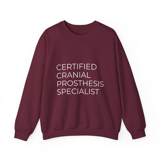 "Certified Cranial Prosthesis Specialist" Unisex Crewneck Sweatshirt