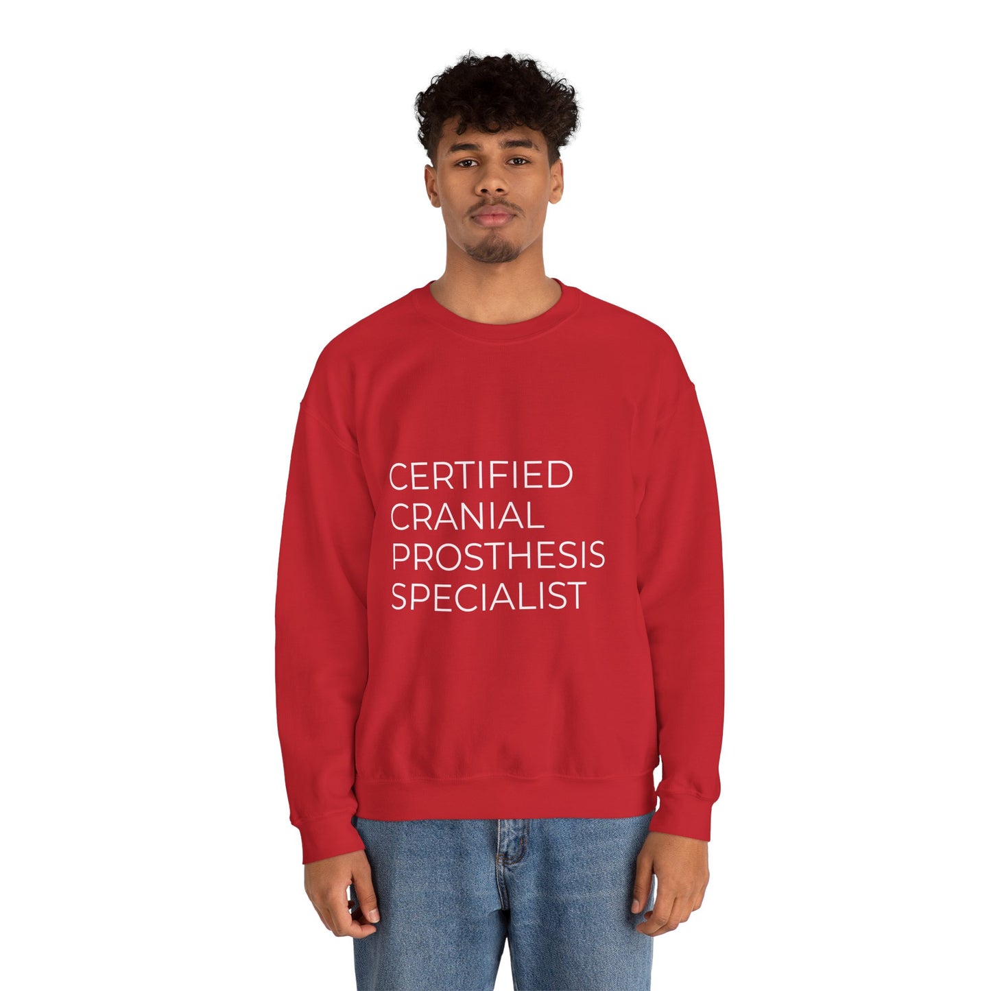 "Certified Cranial Prosthesis Specialist" Unisex Crewneck Sweatshirt