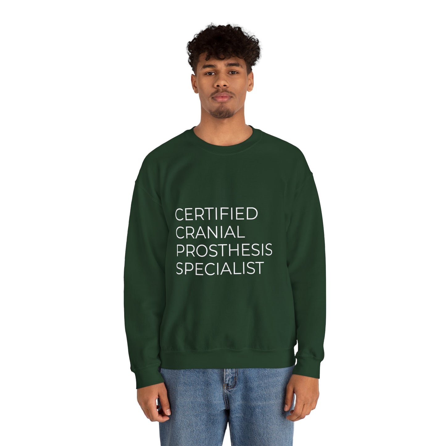 "Certified Cranial Prosthesis Specialist" Unisex Crewneck Sweatshirt